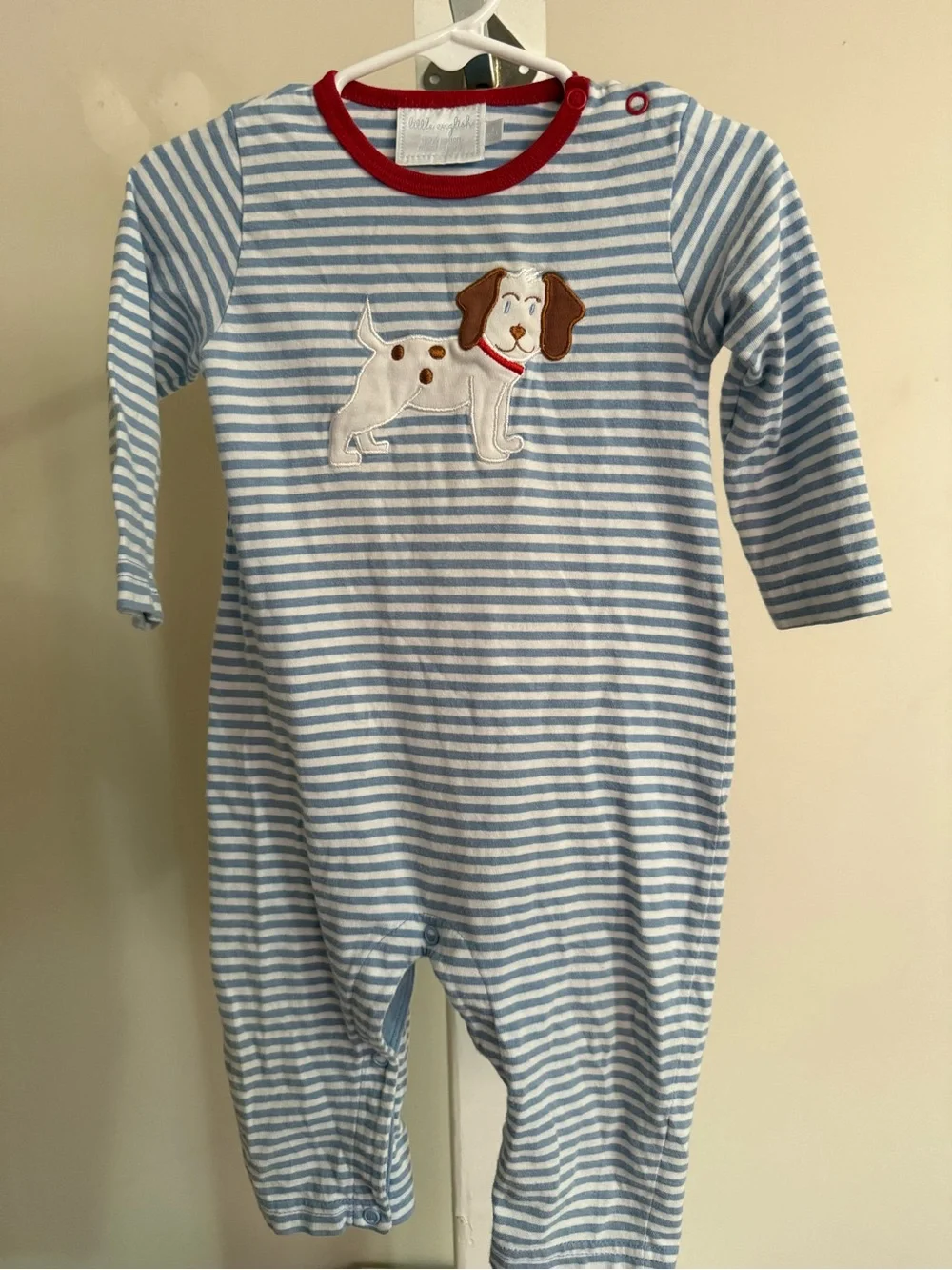 Little English Dog Appliqué Romper